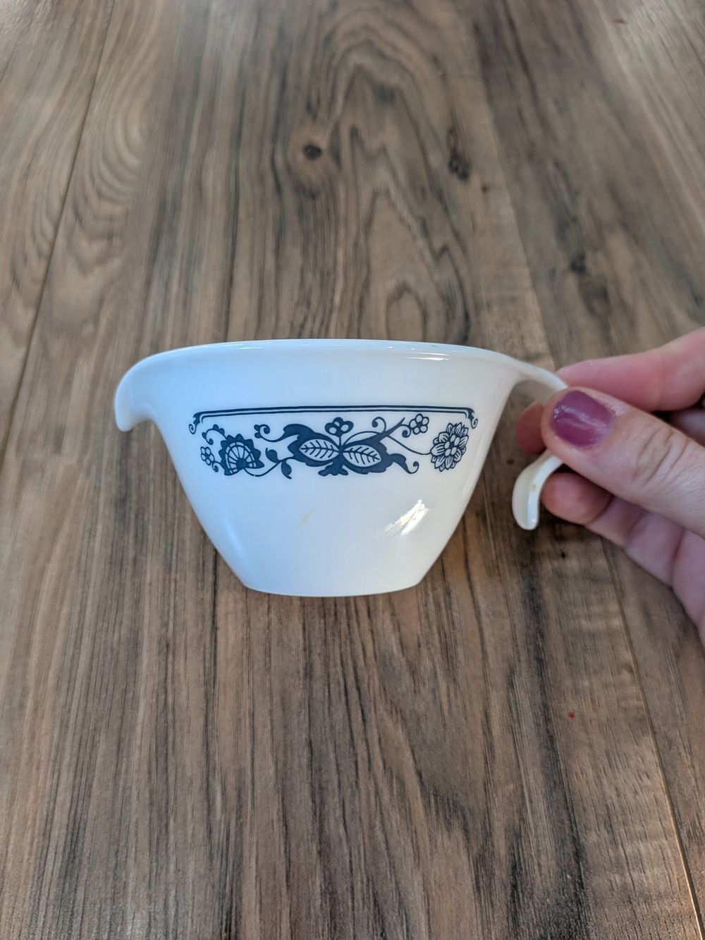Corning Corelle Old Town Blue Creamer with Hook Handle